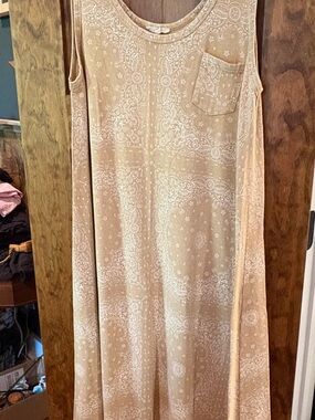 Easel Beige Bandana print/Paisley Maxi Dress